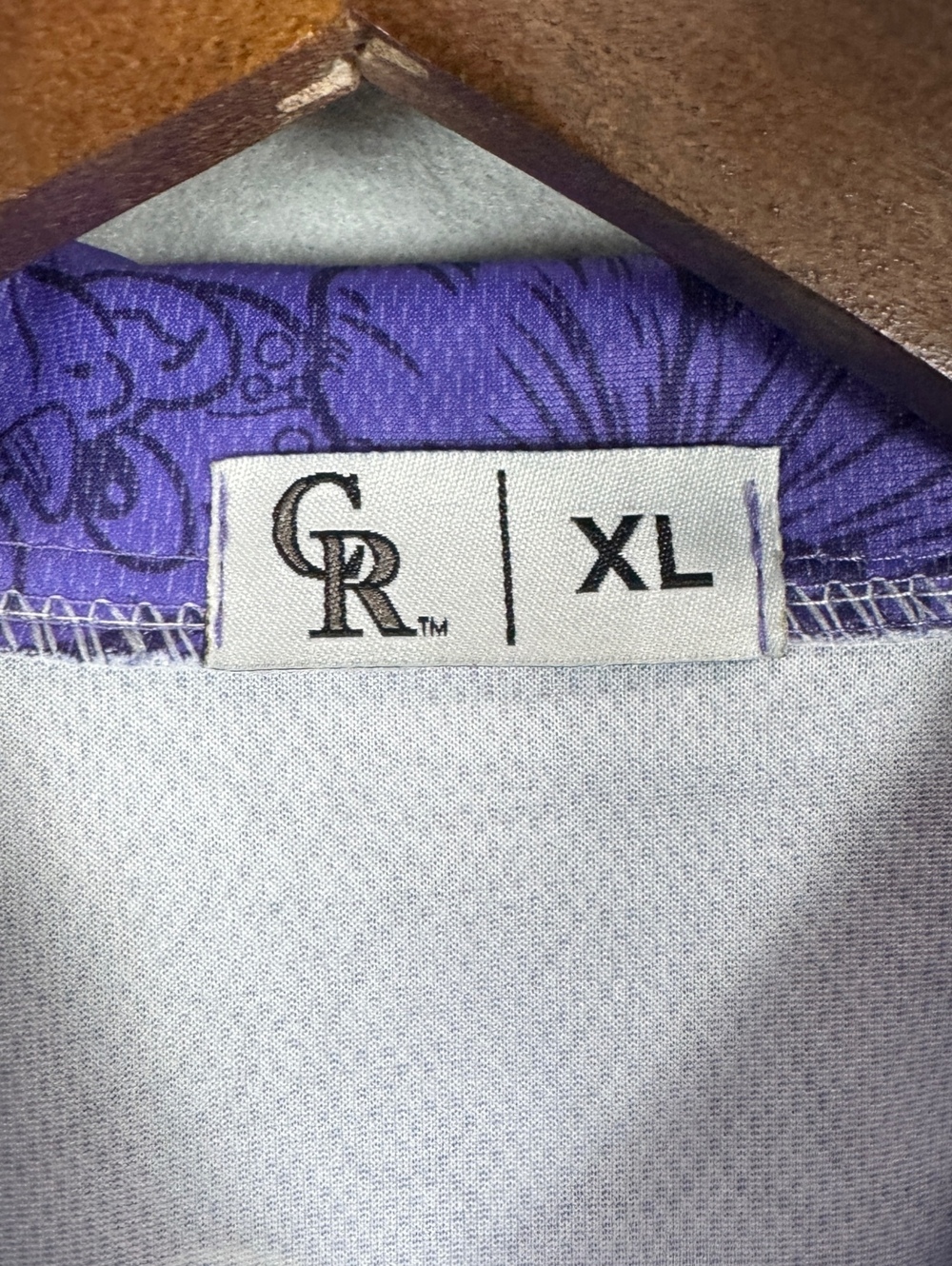 Colorado Rockies Purple Men's XL Button-Up Shirt - Picture 3 of 6